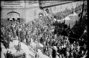 Entering the Baker Bowl
