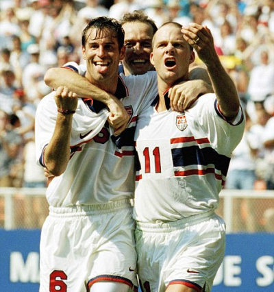 Harkes and Wynalda in happier days