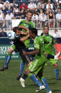 Alejandro Moreno in traffic vs Seattle