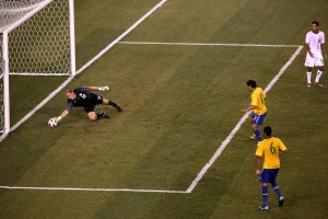 Brad Guzan made some great saves vs. Brazil