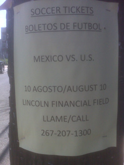 USA v Mexico street ad