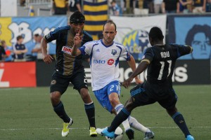 Former Union midfielder Justin Mapp is a key part of Montreal's midfield. Photo: Paul Rudderow. 