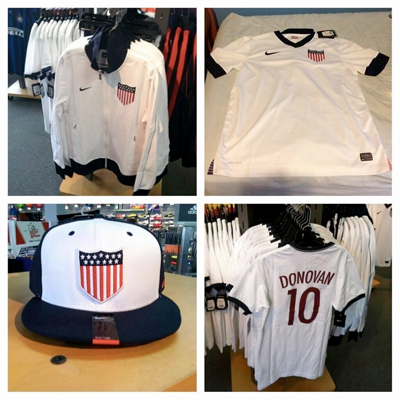 @Kchristine tweeted some photos of the soon to be available US Soccer Centennial swag. Gonna get me one of those shirts (not the Donovan one).