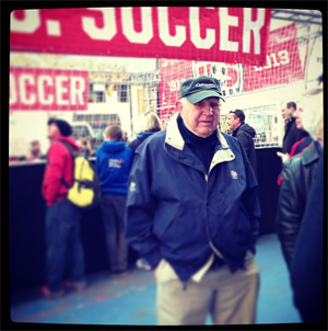 Philly soccer legend Walt Bahr at US Soccer Centennial celebration at Times Square. Photo: Courtesy of US Soccer.