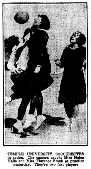 Temple soccerettes Evening Public Ledger 11-1-1922