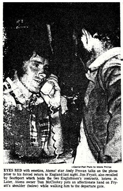 Provan and Fryatt recalled