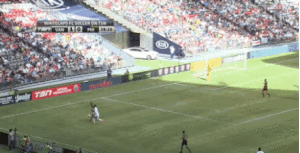 After his poor header led to Morales' opener, White was at sea. Click to play.