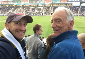 Scott and his dad at PPL Park.