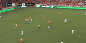 Houston defense gets too narrow too quickly, allowing space on the flanks that Maidana should exploit.