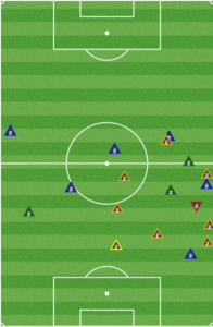 Warren Creavalle's incredibly busy defensive first half. Very often pulled far from the center.